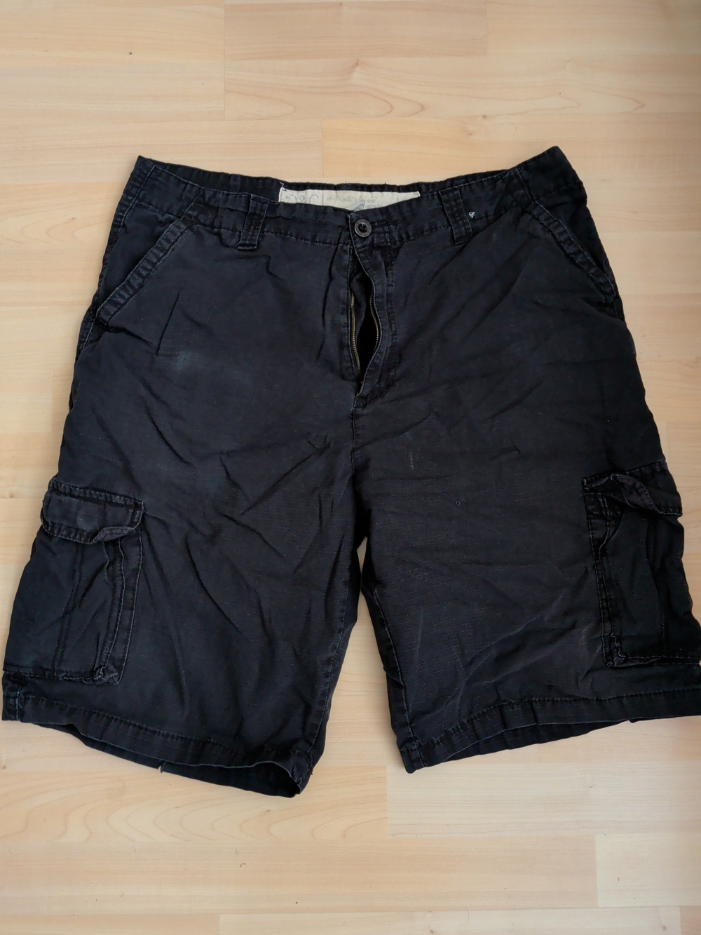D&C Black Cargo Shorts Men's Size 36 Cotton Utility Casual